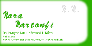 nora martonfi business card
